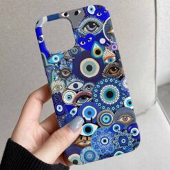 Nazar Koruma Kolaj Tasarımlı Silikon Telefon Kılıfı