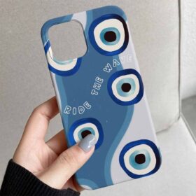 Dalgalı Nazar Tasarımlı Silikon Telefon Kılıfı