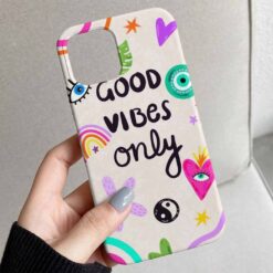 Good Vibe Only Tasarımlı Silikon Telefon Kılıfı