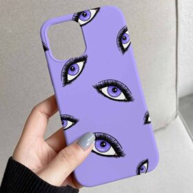 Mor Gözler Kolaj Tasarımlı Silikon Telefon Kılıfı