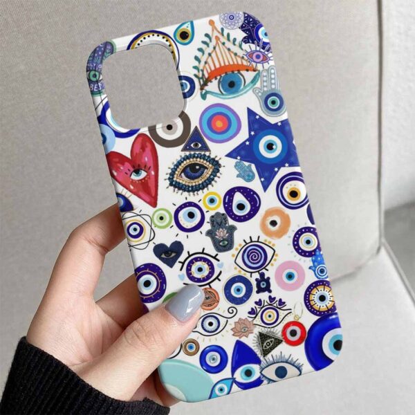 Evil Eyes Tasarımlı Silikon Telefon Kılıfı
