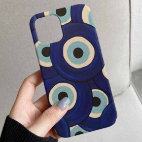 Nazar Boncuğu Çizim Tasarımlı Silikon Telefon Kılıfı