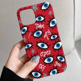 Gözlerimi Senden Çekiyorum Tasarımlı Silikon Telefon Kılıfı
