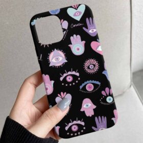 Pembe Şanslı Semboller Tasarımlı Silikon Telefon Kılıfı