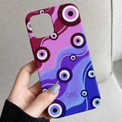 Renk Geçişli Nazar Tasarımlı Silikon Telefon Kılıfı