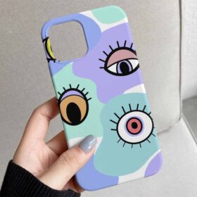 Renkli Gözler Sanatı Tasarımlı Silikon Telefon Kılıfı