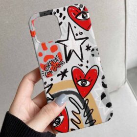 Soyutsal Kalp Gözü Tasarımlı Silikon Telefon Kılıfı