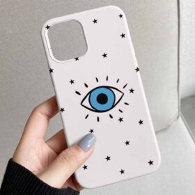 Yıldızlı Açık Göz Tasarımlı Silikon Telefon Kılıfı
