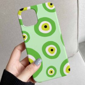 Yeşil Nazar Boncukları Tasarımlı Silikon Telefon Kılıfı