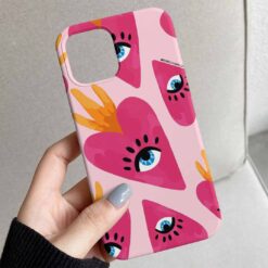 Heart Evil Eye Tasarımlı Silikon Telefon Kılıfı