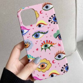 Renkli Gözler Tasarımlı Silikon Telefon Kılıfı