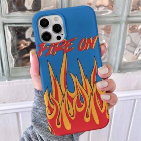 Fire On Klasik Alev Tasarımlı Silikon Telefon Kılıfı