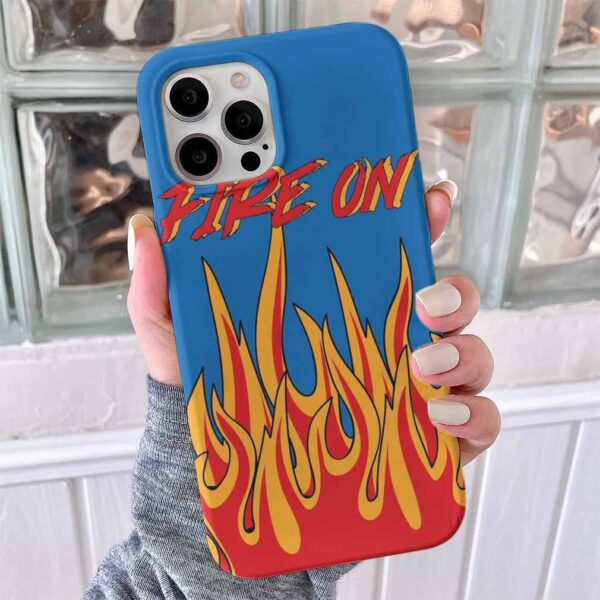 Fire On Klasik Alev Tasarımlı Silikon Telefon Kılıfı