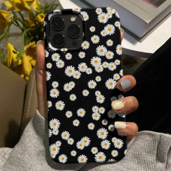 Papatyalar Tasarımlı Silikon Telefon Kılıfı