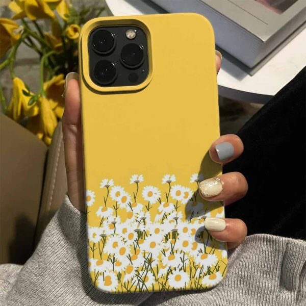 Sarı Papatyalar Tasarımlı Silikon Telefon Kılıfı