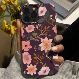 Gece Sefası Çiçeği Tasarımlı Silikon Telefon Kılıfı