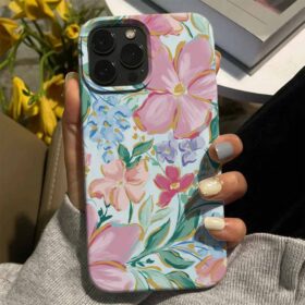 Aslan Ağzı Çiçekleri Tasarımlı Silikon Telefon Kılıfı