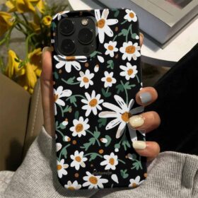 Basit Papatya Deseni Tasarımlı Silikon Telefon Kılıfı