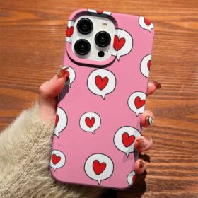 Buluttaki Mini Kalpler Tasarımlı Silikon Telefon Kılıfı