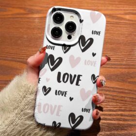 Love Kalp Tasarımlı Silikon Telefon Kılıfı