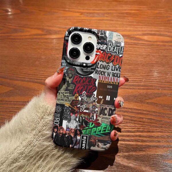 Rockn Roll Baskılı  Silikon Telefon Kılıfı
