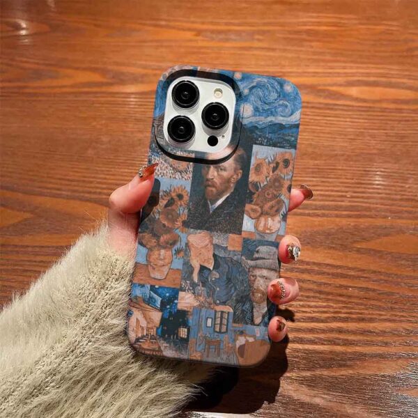 Vincent Van Gogh Yıldızlı Gece Baskılı  Silikon Telefon Kılıfı