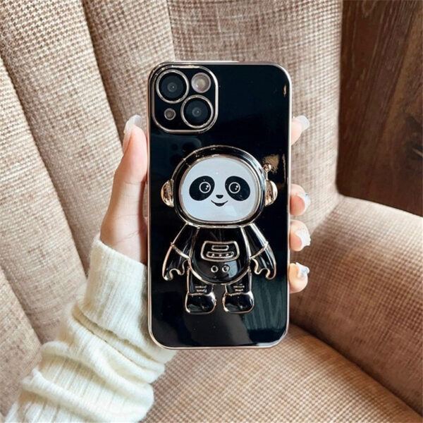 Panda Standlı Parlak Telefon Kılıfı - Görsel 3