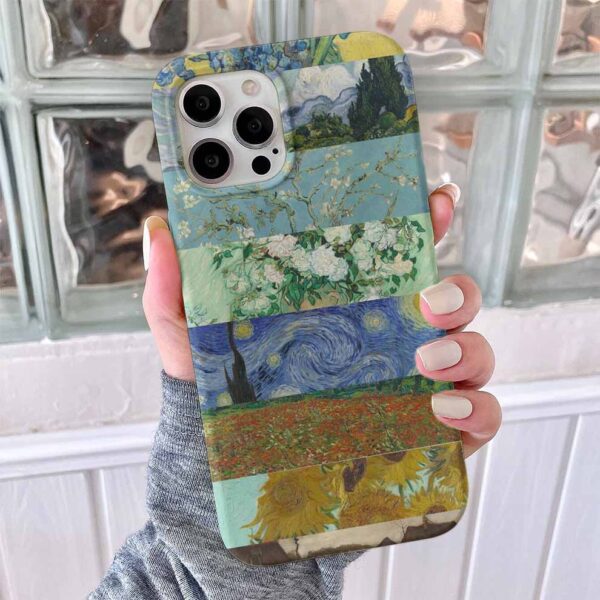 Van Gogh Eserleri Kolaj Baskılı Silikon Telefon Kılıfı
