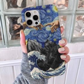 Ademin Yaratılışı Van Gogh Uyarlaması Baskılı Silikon Telefon Kılıfı