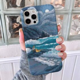 Okyanusun Ortasında Kamp Van Gogh Baskılı Silikon Telefon Kılıfı