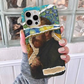 Van Gogh Silüet Baskılı Silikon Telefon Kılıfı