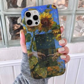 Ayçiçekleri Yaratılış Baskılı Silikon Telefon Kılıfı