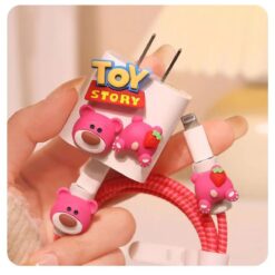 Toy Story Pembe Şarj&Kablo Koruyucu Seti
