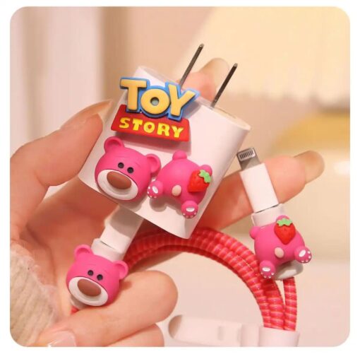 Toy Story Pembe Şarj&Kablo Koruyucu Seti