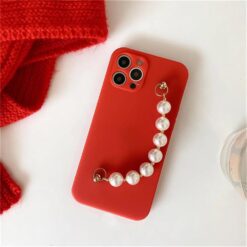 Bilek Geçmeli Zincirli Silikon Telefon Kılıfı