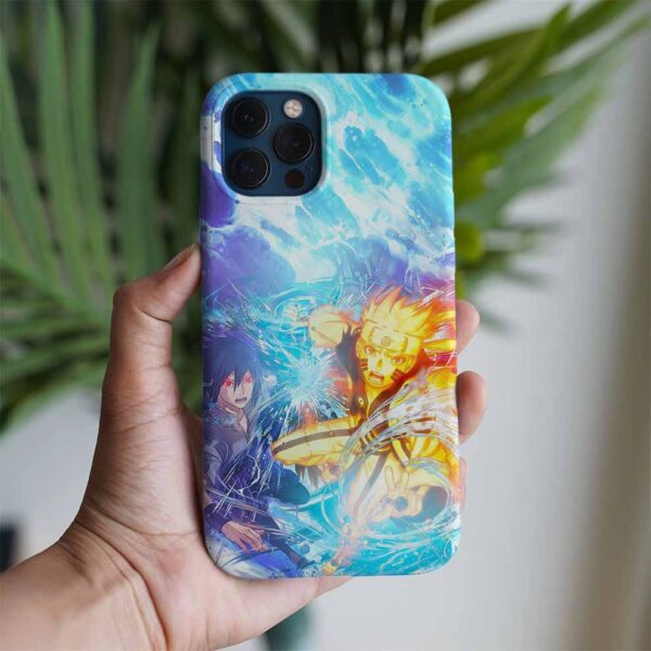 Naruto Fight Baskılı Tasarımlı Silikon Telefon Kılıfı