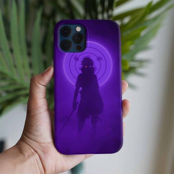Naruto Mor Gölge Baskılı Tasarımlı Silikon Telefon Kılıfı