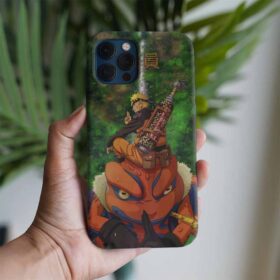 Naruto Canavar Üstünde Baskılı Tasarımlı Silikon Telefon Kılıfı