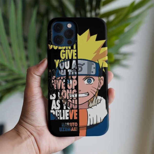 Naruto Motto Baskılı Tasarımlı Silikon Telefon Kılıfı