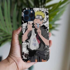 Naruto Kolaj Baskılı Tasarımlı Silikon Telefon Kılıfı