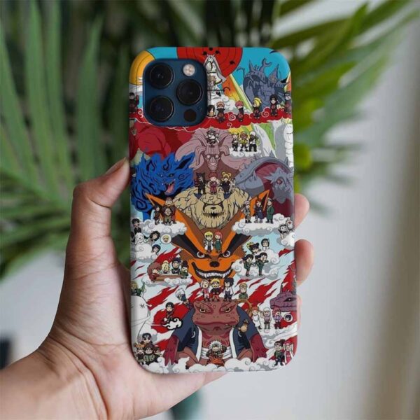 Naruto Minik Yaratıklar Baskılı Tasarımlı Silikon Telefon Kılıfı