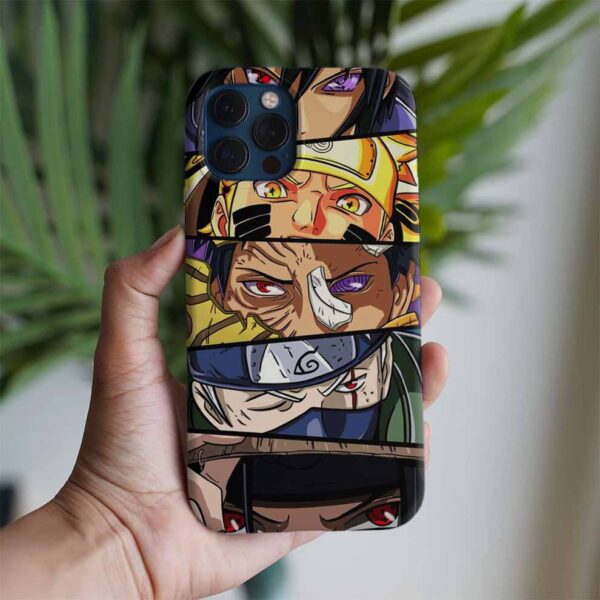 Naruto Kadro Kolaj Baskılı Tasarımlı Silikon Telefon Kılıfı
