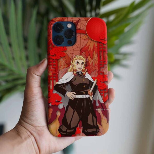 Demon Slayer Kyojuro Rengoku Baskılı Tasarımlı Silikon Telefon Kılıfı