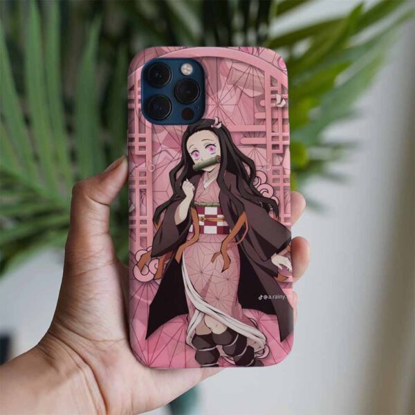 Demon Slayer Nezuko Kamado Portre Baskılı Tasarımlı Silikon Telefon Kılıfı