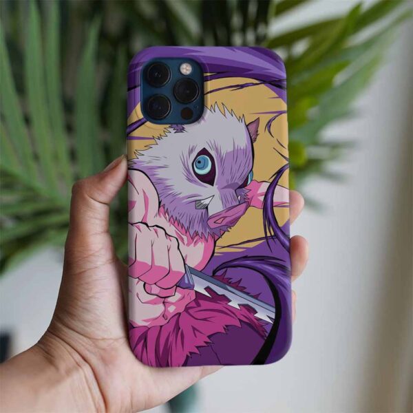Demon Slayer İnosuke Hashibira Baskılı Tasarımlı Silikon Telefon Kılıfı
