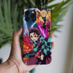 Demon Slayer Fight Baskılı Tasarımlı Silikon Telefon Kılıfı