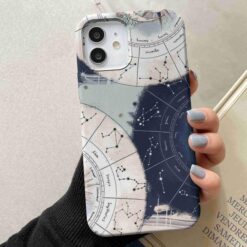 Burç Haritası Baskılı Silikon Telefon Kılıfı