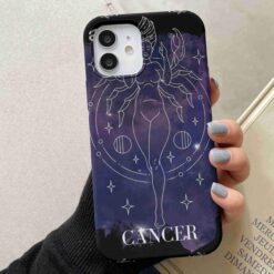 Cancer Burç Baskılı Silikon Telefon Kılıfı