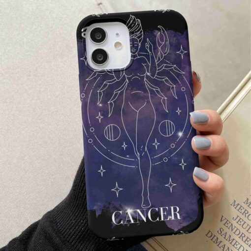 Cancer Burç Baskılı Silikon Telefon Kılıfı