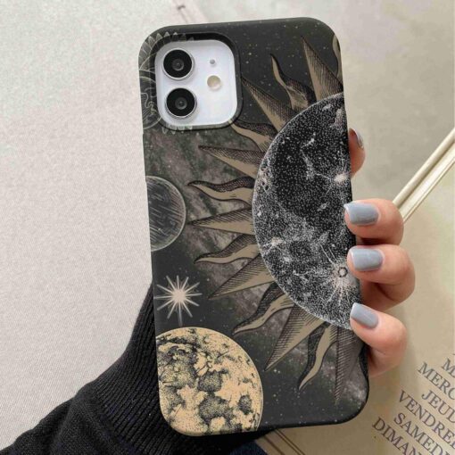 Güneş Astroloji Baskılı Silikon Telefon Kılıfı